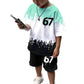 👕 50% RABATT 🎮 | Pojkars 2-delat Set – 3D-tryckt T-shirt & Shorts