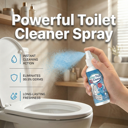 Kraftfull Toalettrengöring Spray som Tar Bort Fläckar & Lukt