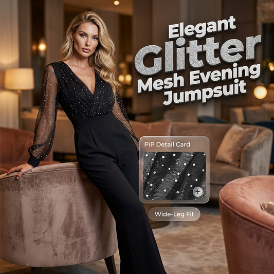 Elegant V-ringad Jumpsuit med Vida Ben för Dam