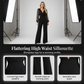Elegant V-ringad Jumpsuit med Vida Ben för Dam