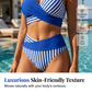 Randig Colorblock Bikini – Tvådelat Bikiniset för Dam