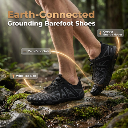 🌍👣 Jordade Barfotaskor med Koppartråd – Naturlig Komfort, Fri Rörelse & Lättare Steg Varje Dag