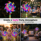Solcellsdriven regnbågsfärgad pinwheel-trädgårdslampa