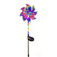 Solcellsdriven regnbågsfärgad pinwheel-trädgårdslampa