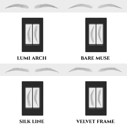 Vattentätt stämpelset för ögonbryn med microblading-effekt