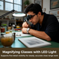 🔥 50% RABATT NU 🔬🔍 Precision LED-förstoringsglasögon – handsfree, utbytbara linser & perfekt för detaljarbete 🛠️✨