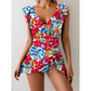 🏖️ Summer Hot Sale 80% OFF🌊👙 Women's Elegant V-Neck Tummy Control Swim Dress