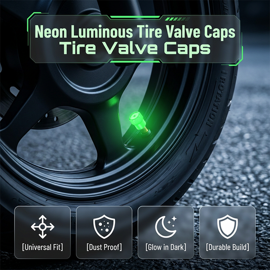 🔥 50% RABATT ⏰ Universella självlysande ventillock till däck 🚗✨ För bättre synlighet, säkerhet & cool stil på vägen 🌙