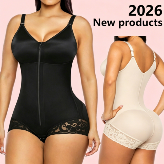 Dam Magkontrollerande Shapewear-Body med Dragkedja