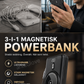 🔋 3-i-1 magnetisk powerbank – Inbyggd kabel  ⏳