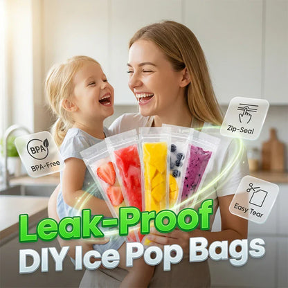 🎉Köp mer – spara ännu mer! ⌛DIY Zip-Seal Isglasspåsar för Hälsosamma Hemgjorda Godsaker