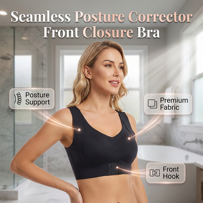 Seamless Posture Corrector Front Closure Bra