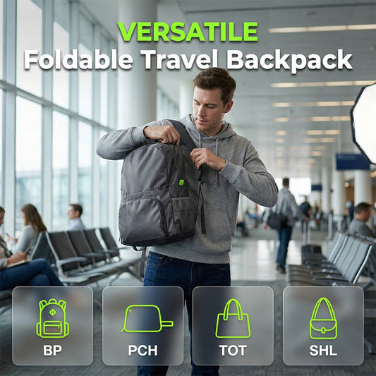 🎒 50% RABATT NU! Hopfällbar 3‑i‑1-resväska – ryggsäck, handväska & tygväska i ett – lätt, vattentålig & perfekt för resor 🧳✨
