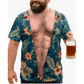Rolig 3D-printad t-shirt med hårigt bröst för män