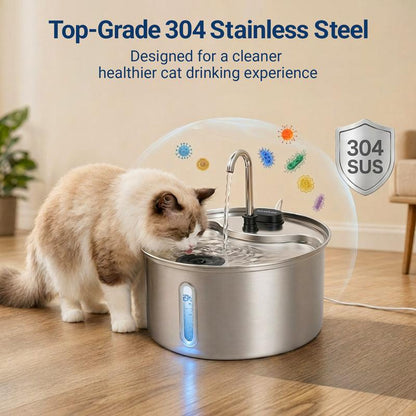 🐱 50 % RABATT NU! 💧 Automatisk vattenfontän i rostfritt stål med filter – 3,5 L, två flödeslägen & 4-stegs filtrering – perfekt för kräsna husdjur 🏠