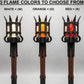 Medeltida fackla vägglampett vintage flameffekt vägglampa