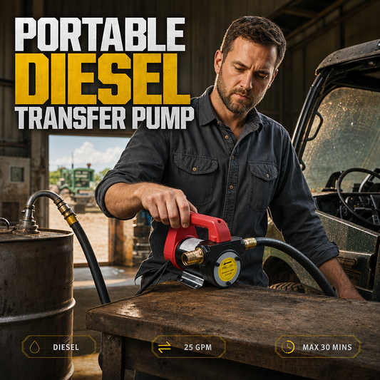 ⛽ 50 % RABATT NU! 🔧 Bärbar dieselpump – hög flödeskapacitet, hållbar & enkel – perfekt för gårdar, båtar & verkstäder 🚜
