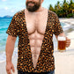 Herr-T-shirt med roligt muskelmotiv i 3D-tryck