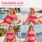 Tvådelat bandeau-bikiniset med flätade detaljer och hög midja – sexigt, figurformande, för sofistikerade damer, 3 färger, storlekar S–XL