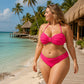 Tvådelat bandeau-bikiniset med flätade detaljer och hög midja – sexigt, figurformande, för sofistikerade damer, 3 färger, storlekar S–XL