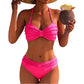Tvådelat bandeau-bikiniset med flätade detaljer och hög midja – sexigt, figurformande, för sofistikerade damer, 3 färger, storlekar S–XL