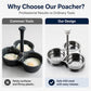 Stainless Steel 3-Cup Egg Poacher