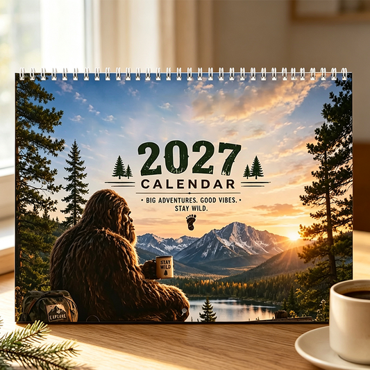 🌲Köp 2 få 1 gratis🔥 Rolig skogskalender 2027 för väggen – charmiga skogsdjursmotiv med stora skrivvänliga rutor för hem och kontor!