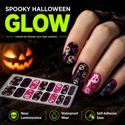 🎃💅 50 % RABATT NU! Glödande Halloween-nagelklistermärken – Skapa En Kusligt Snygg Manikyr På Några Minuter 👻✨