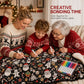 🛋️ 50 % RABATT NU! 🎨 Färgläggningsfilt för hela familjen – mysig julpresent i fleece, 150×127 cm 🎁