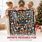 🛋️ 50 % RABATT NU! 🎨 Färgläggningsfilt för hela familjen – mysig julpresent i fleece, 150×127 cm 🎁