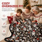 🛋️ 50 % RABATT NU! 🎨 Färgläggningsfilt för hela familjen – mysig julpresent i fleece, 150×127 cm 🎁