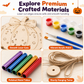 Köp 2, få 1 gratis🎁Halloween-DIY-kit i trä med pumpor