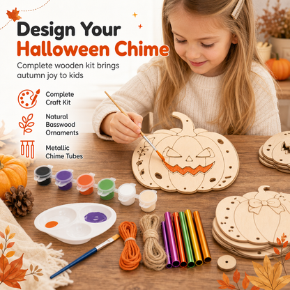 Köp 2, få 1 gratis🎁Halloween-DIY-kit i trä med pumpor