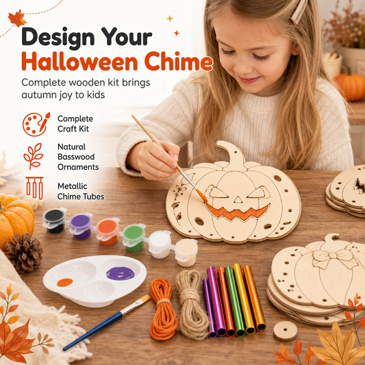 Köp 2, få 1 gratis🎁Halloween-DIY-kit i trä med pumpor