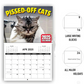 Rolig kalender med irriterade katter