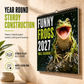 🔥🎁Köp 2 få 1 gratis🔥🐸Vandkalender ”Funny Frogs 2027” – Söt och rolig grodkalender, originell present med amfibietema, inredning med natur- och djurmotiv