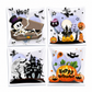 Självhäftande halloweenpåsar för förpackning av kakor och godsaker