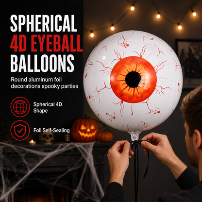🎁Köp 2 få 1 gratis🔥22-tums 4D-ögonballonger för halloweendekorationer