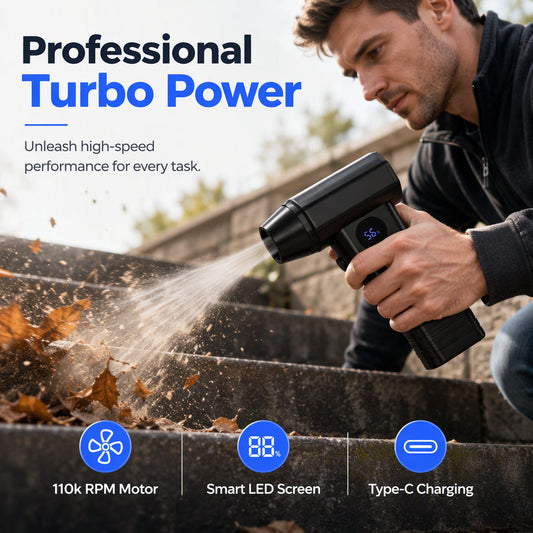 🔥50% RABATT NU! Handhållen trådlös mini-turbofläkt med hög hastighet, kraftfull och portabel 🌬️💨🔋✅💥