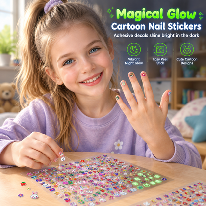 🎁Köp 2 få 1 gratis🔥Nageldekaler som lyser i mörkret för barn