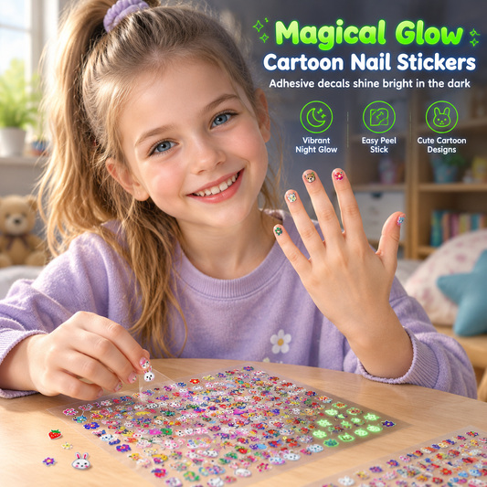 🎁Köp 2 få 1 gratis🔥Nageldekaler som lyser i mörkret för barn